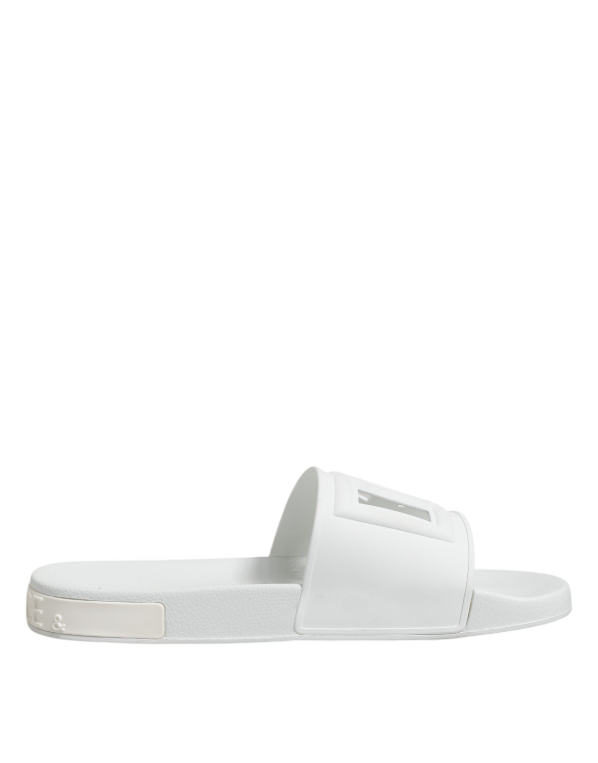 White Rubber Sandals Slides Beachwear Shoes