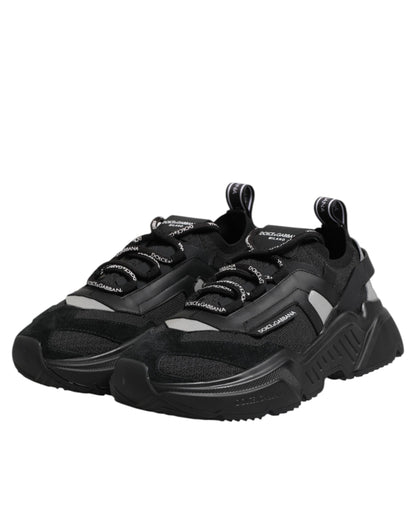 Black Leather Daymaster Low Top Sneakers Shoes