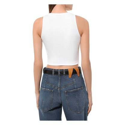 White Cotton Tops & T-Shirt