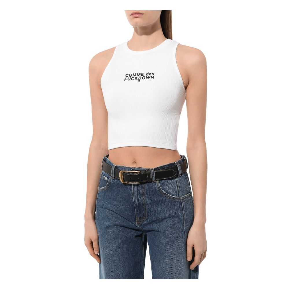 White Cotton Tops & T-Shirt