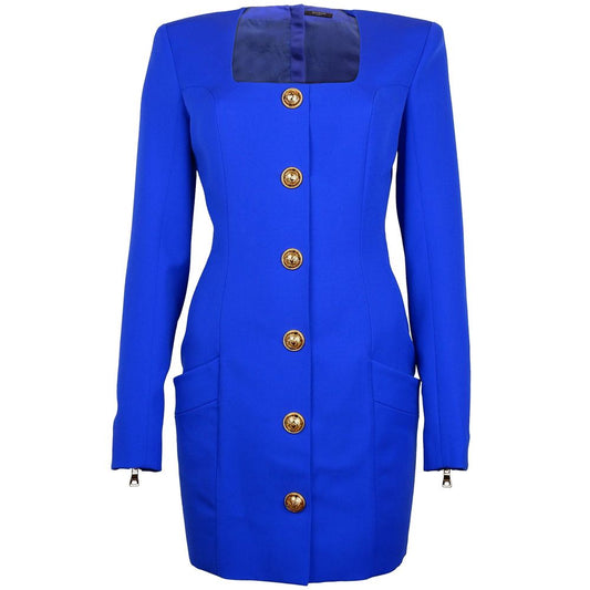 Blue Wool Dress