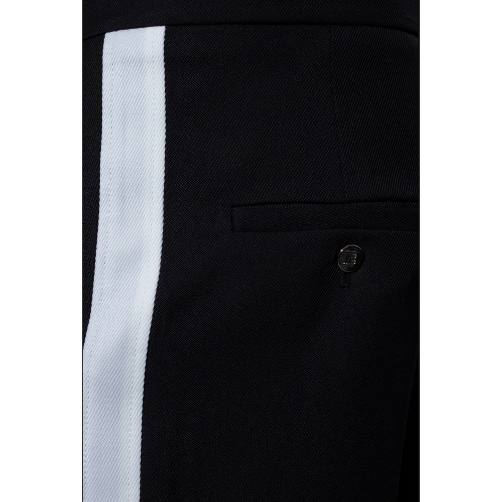 Black Cotton Jeans & Pant