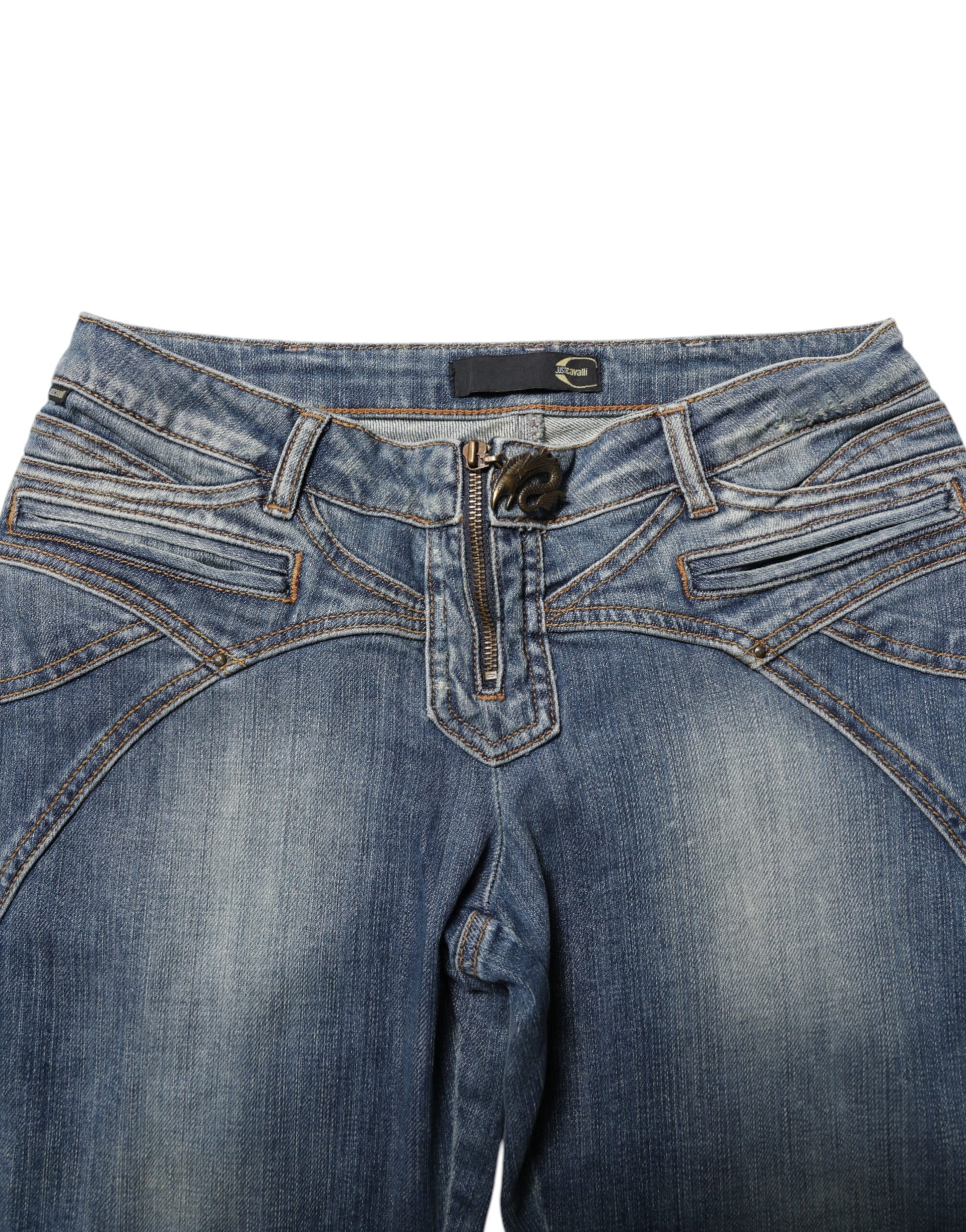 Blue Washed Straight Fit Men Denim Jeans