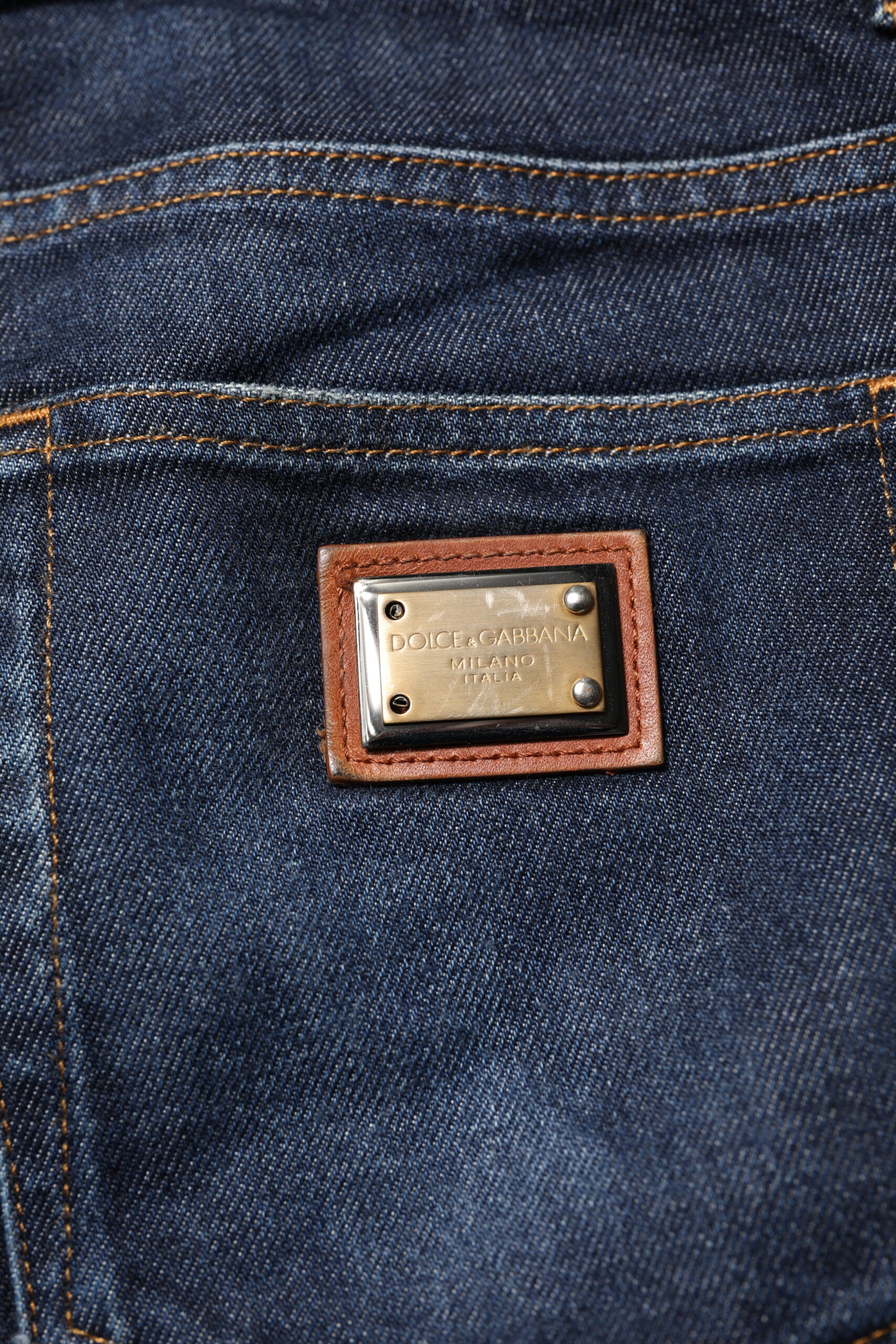 Dark Blue Cotton Skinny Denim Jeans