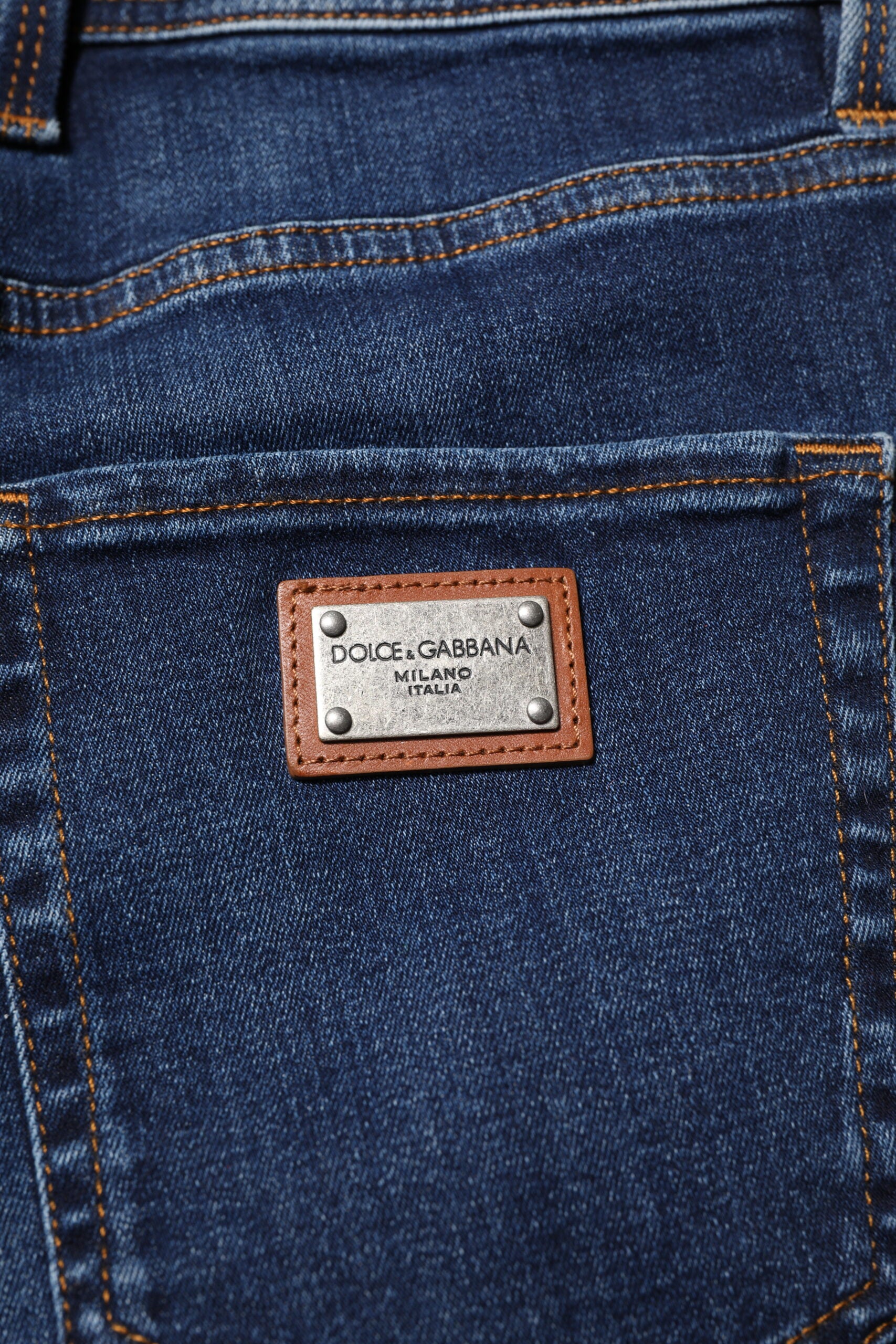 Dark Blue Cotton Skinny Denim Jeans