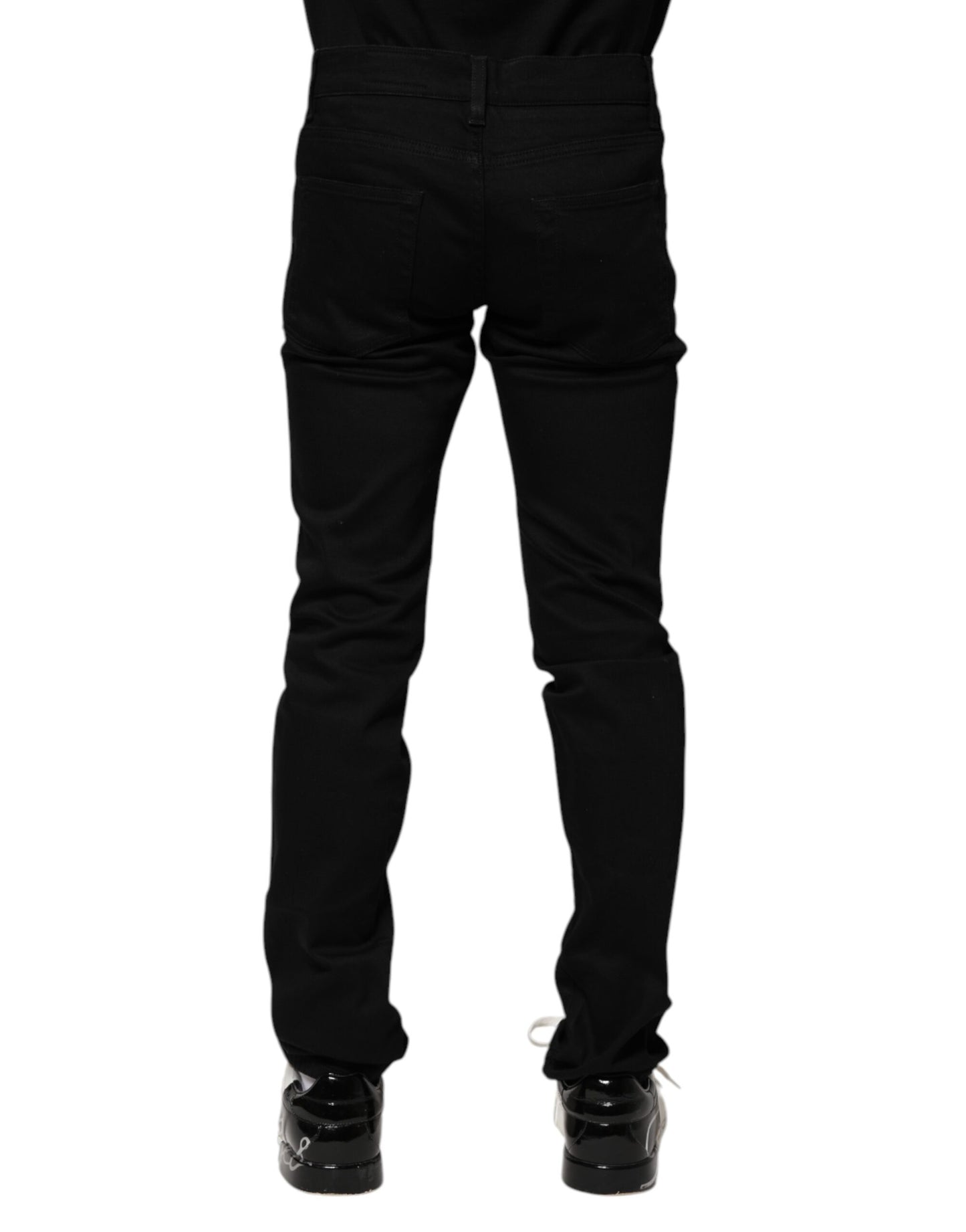 Black Cotton Skinny Men Denim Jeans