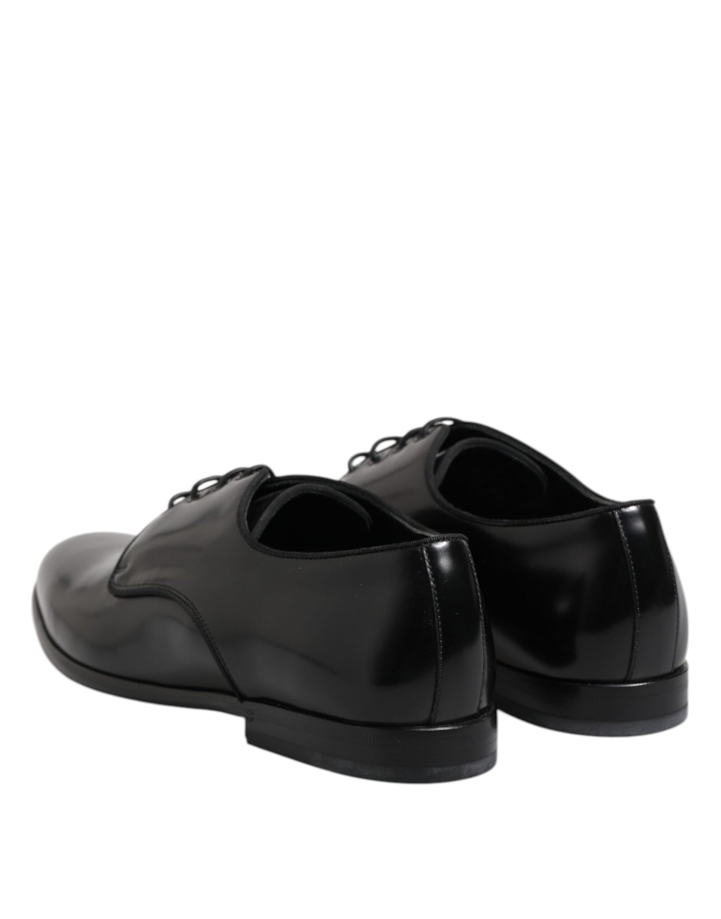 Black Leather Lace Up Derby Men Dress Shoes