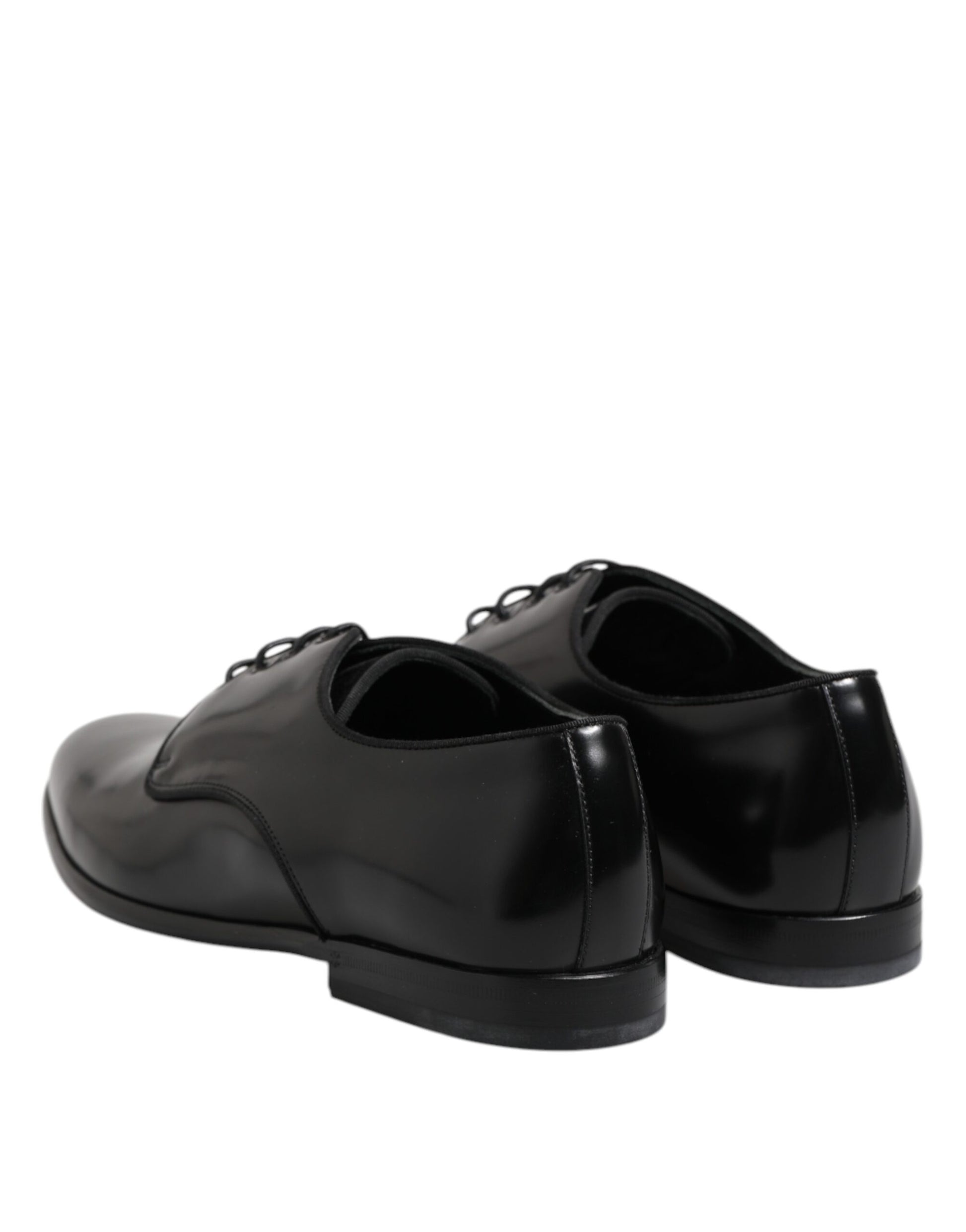 Black Leather Lace Up Derby Men Dress Shoes