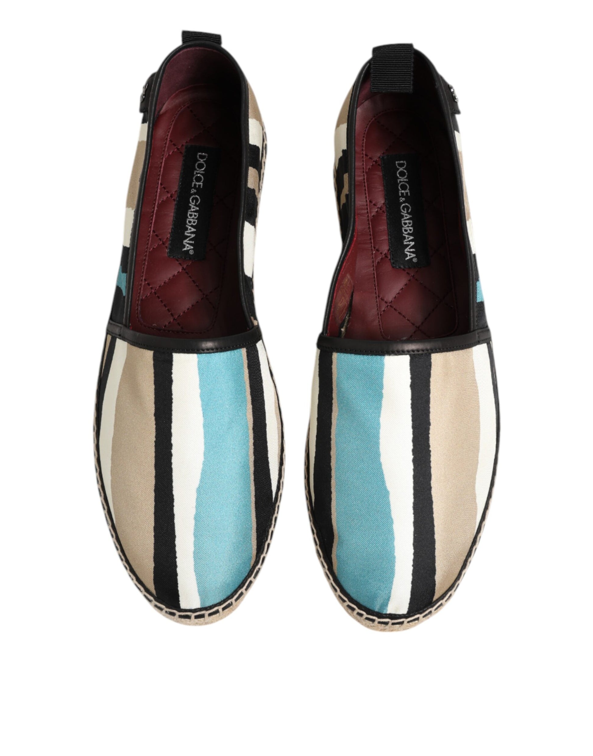 Multicolor Stripes Canvas Flat Espadrille Shoes