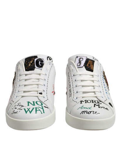 White Stud Heart Embellished Sneakers Shoes