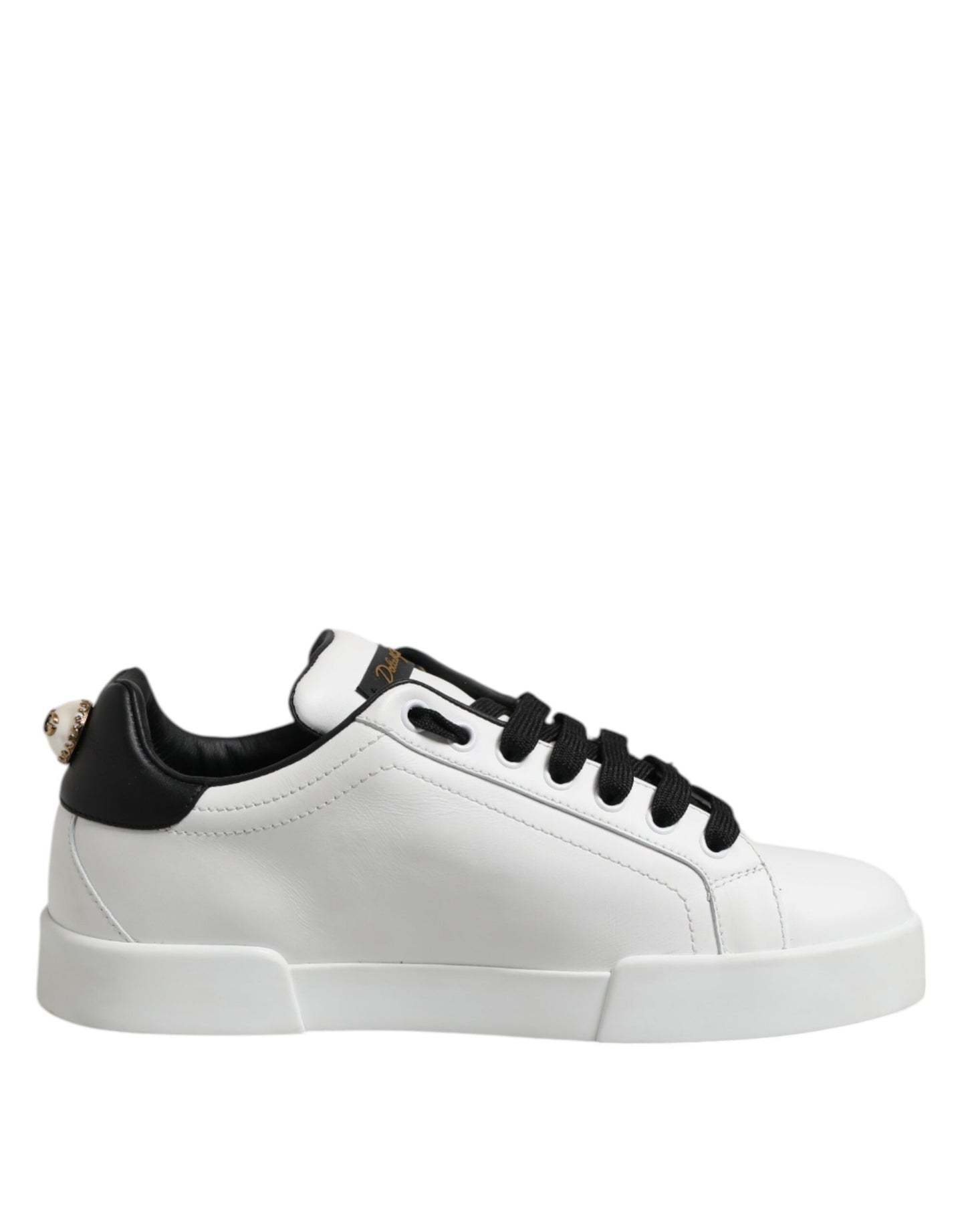 White Leather Heart Print Sneakers Shoes