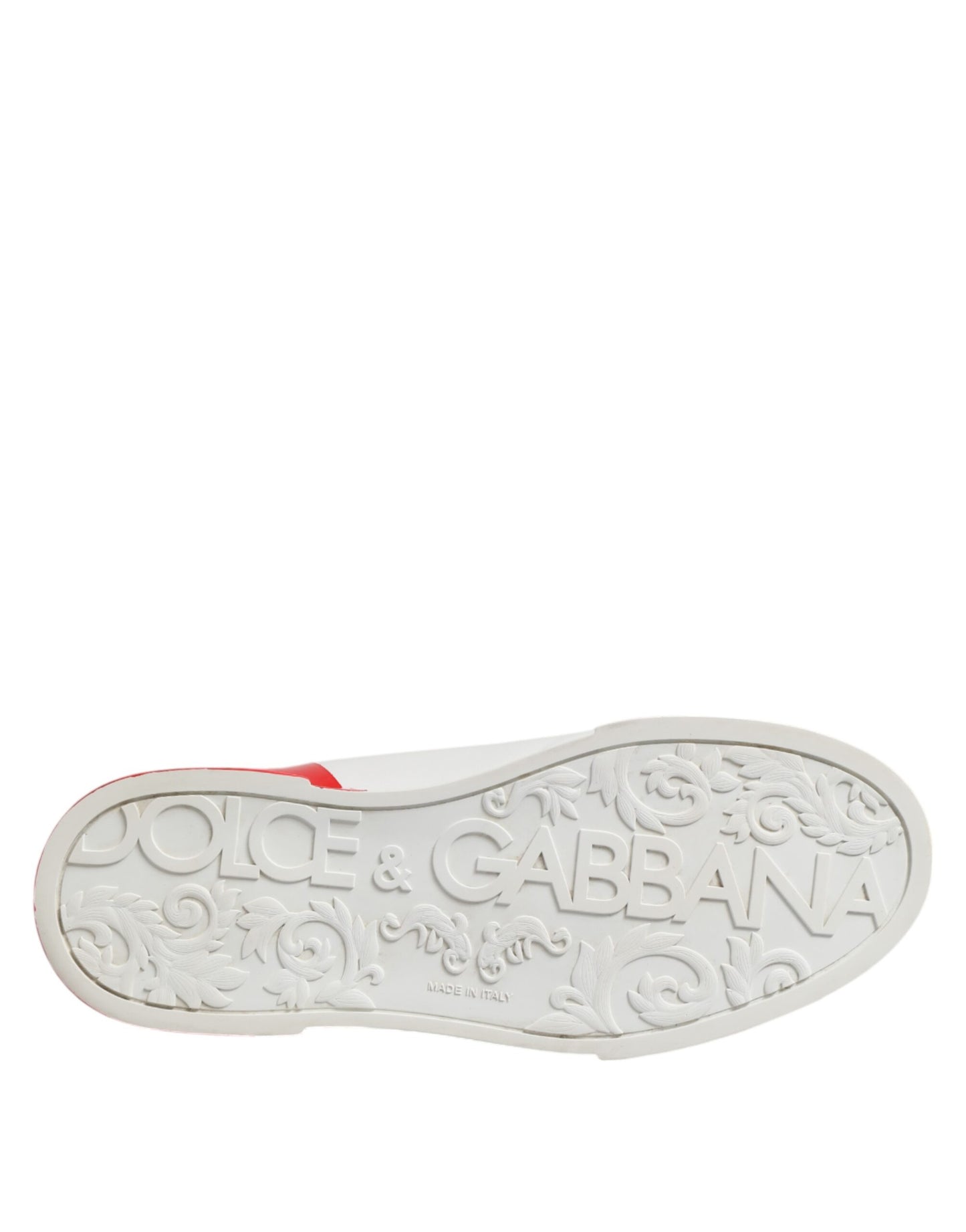 White Red Logo Low Top Leather Sneakers Shoes