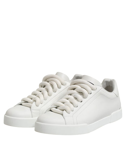 White Logo Lace Up Low Top Men Sneakers Shoes