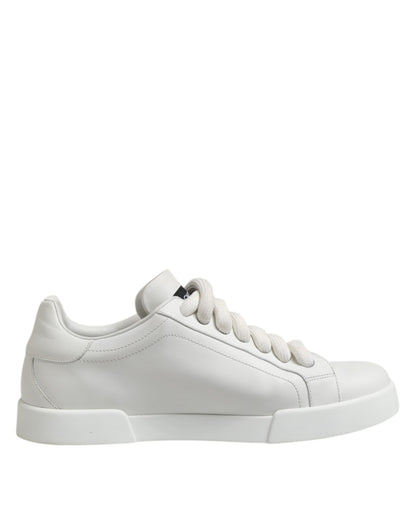 White Logo Lace Up Low Top Men Sneakers Shoes