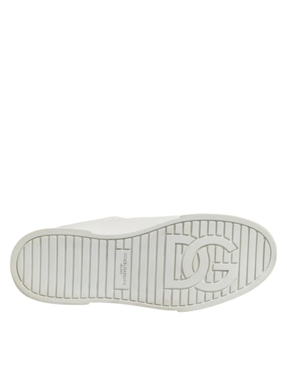 White Logo Lace Up Low Top Men Sneakers Shoes