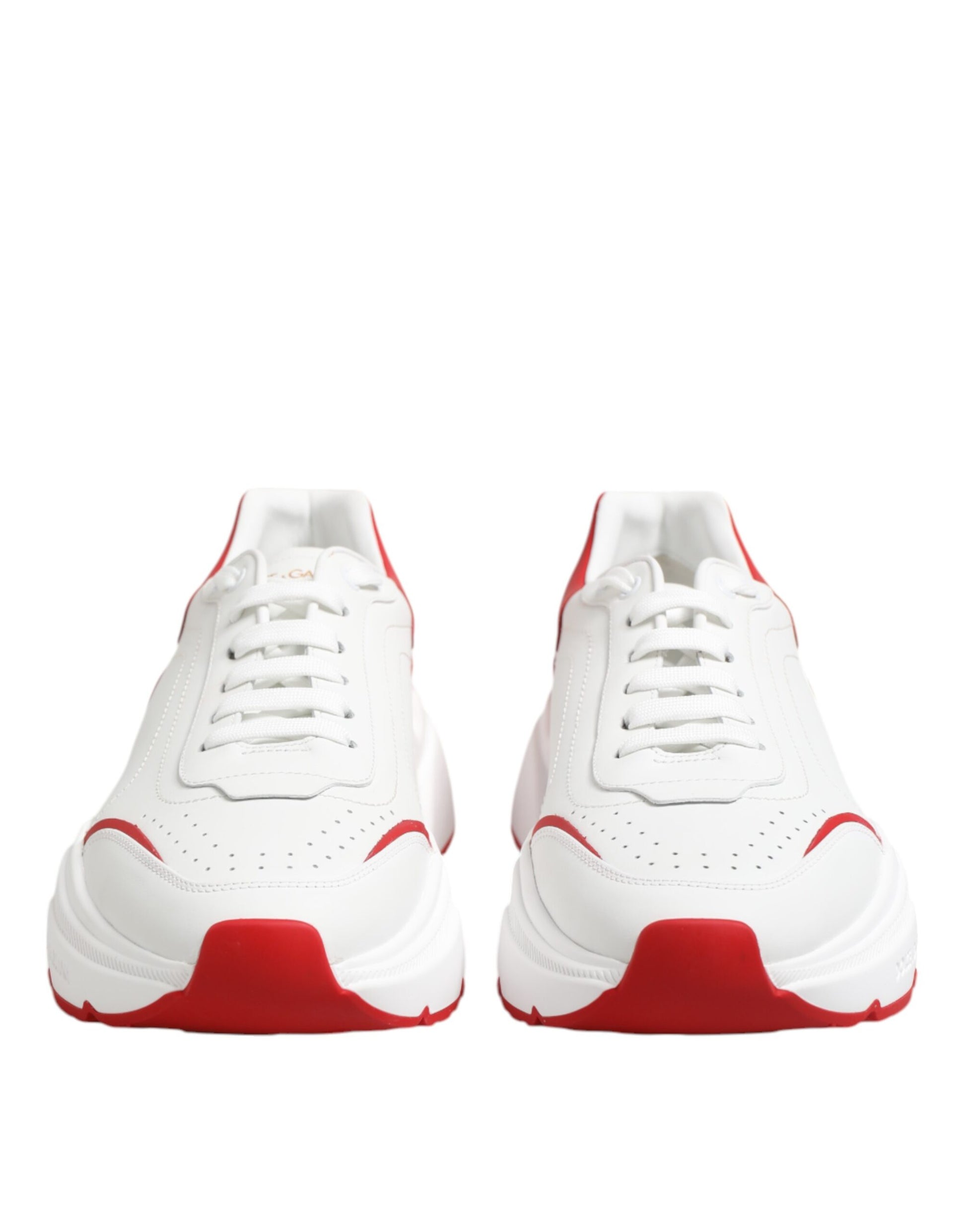 White Red DAYMASTER Leather Sneakers Shoes