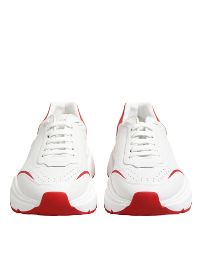 White Red DAYMASTER Leather Sneakers Shoes