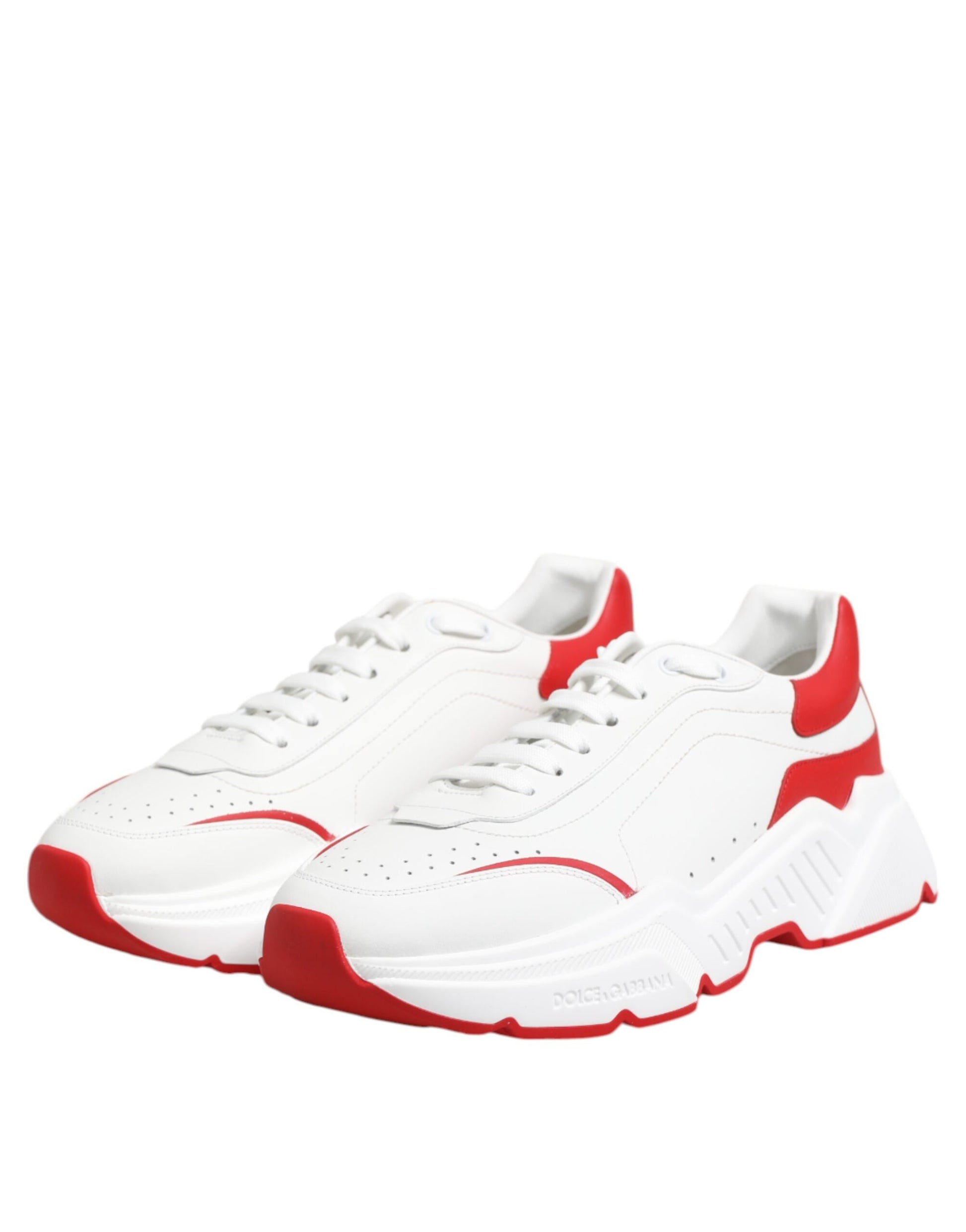 White Red DAYMASTER Leather Sneakers Shoes