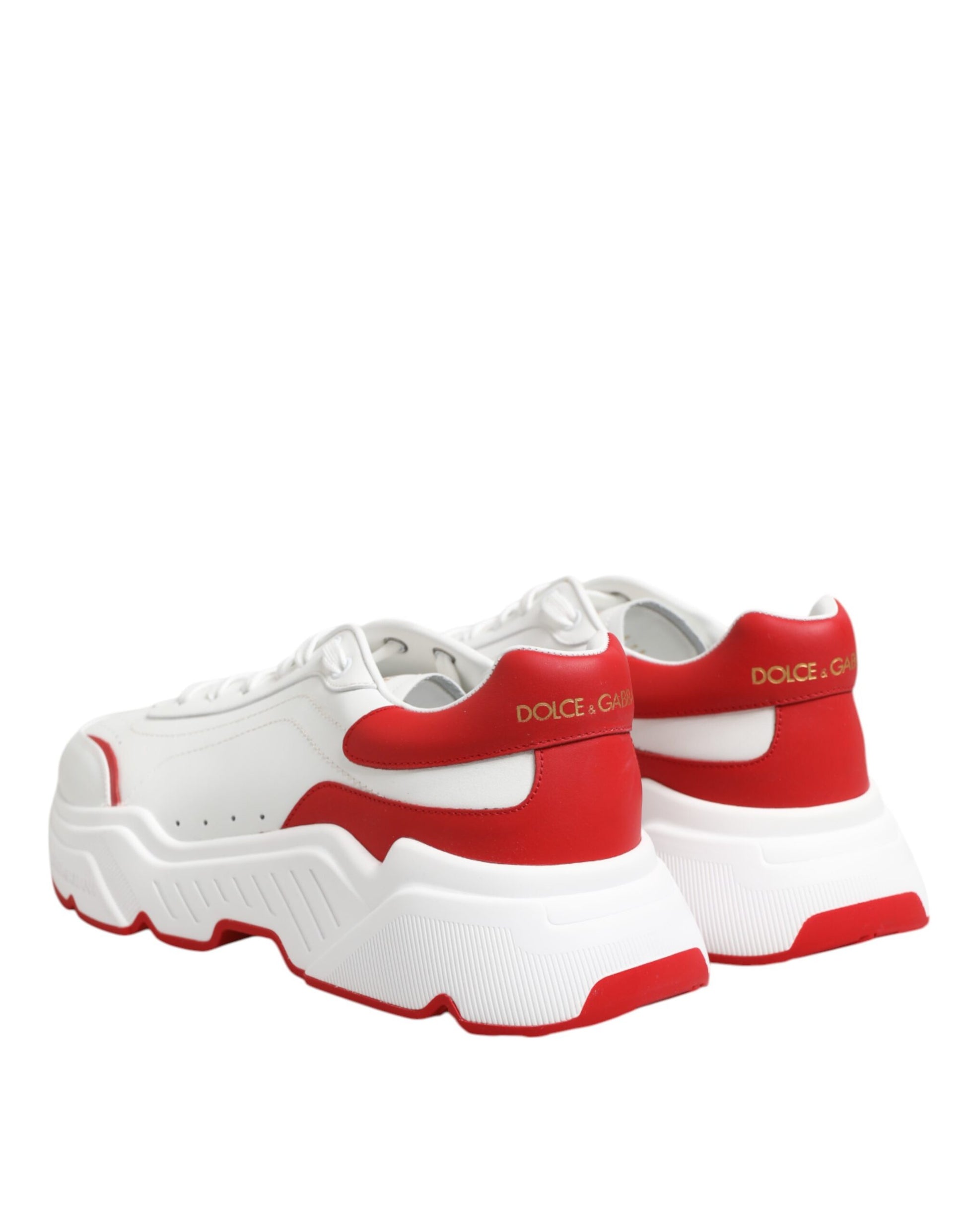 White Red DAYMASTER Leather Sneakers Shoes