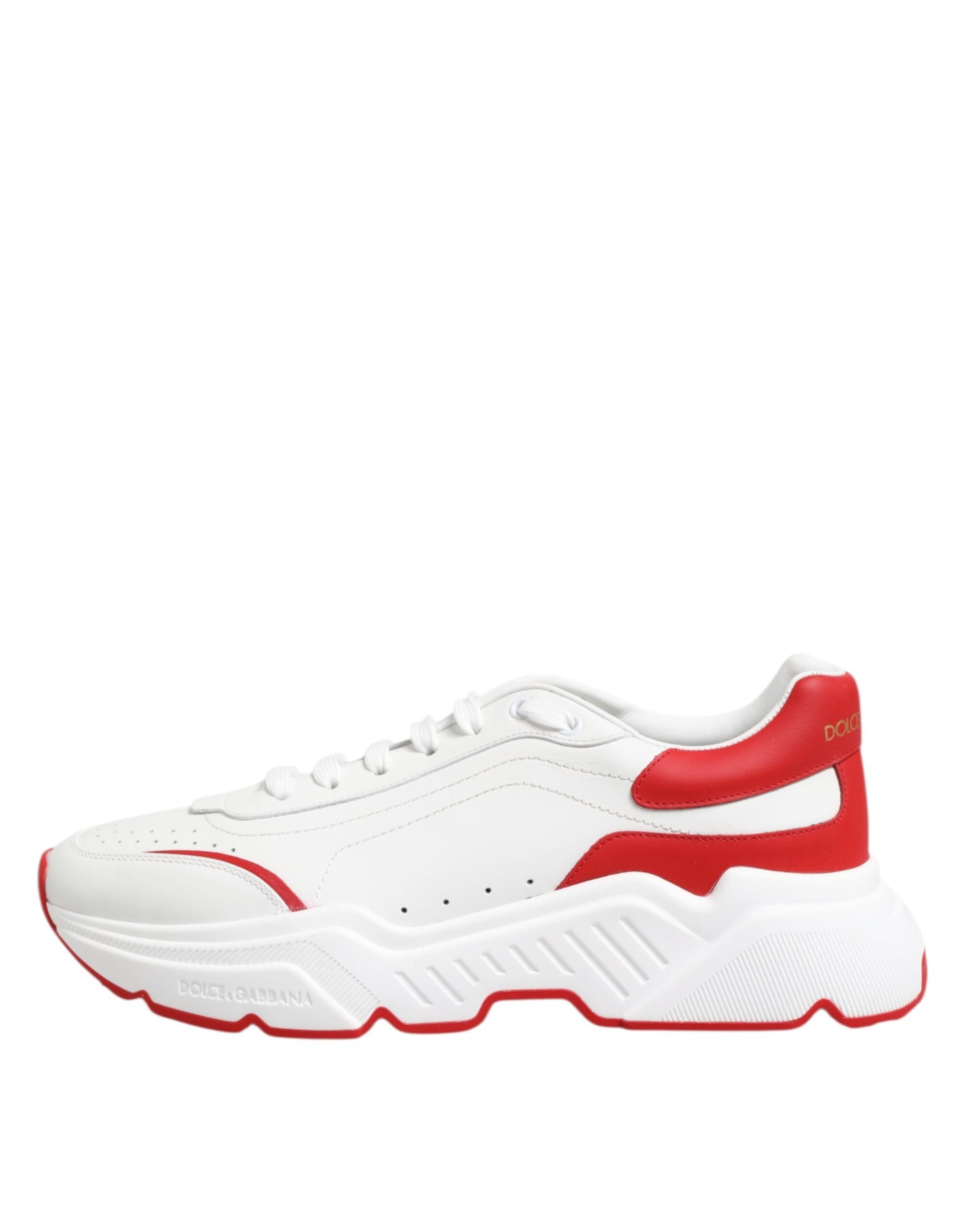 White Red DAYMASTER Leather Sneakers Shoes