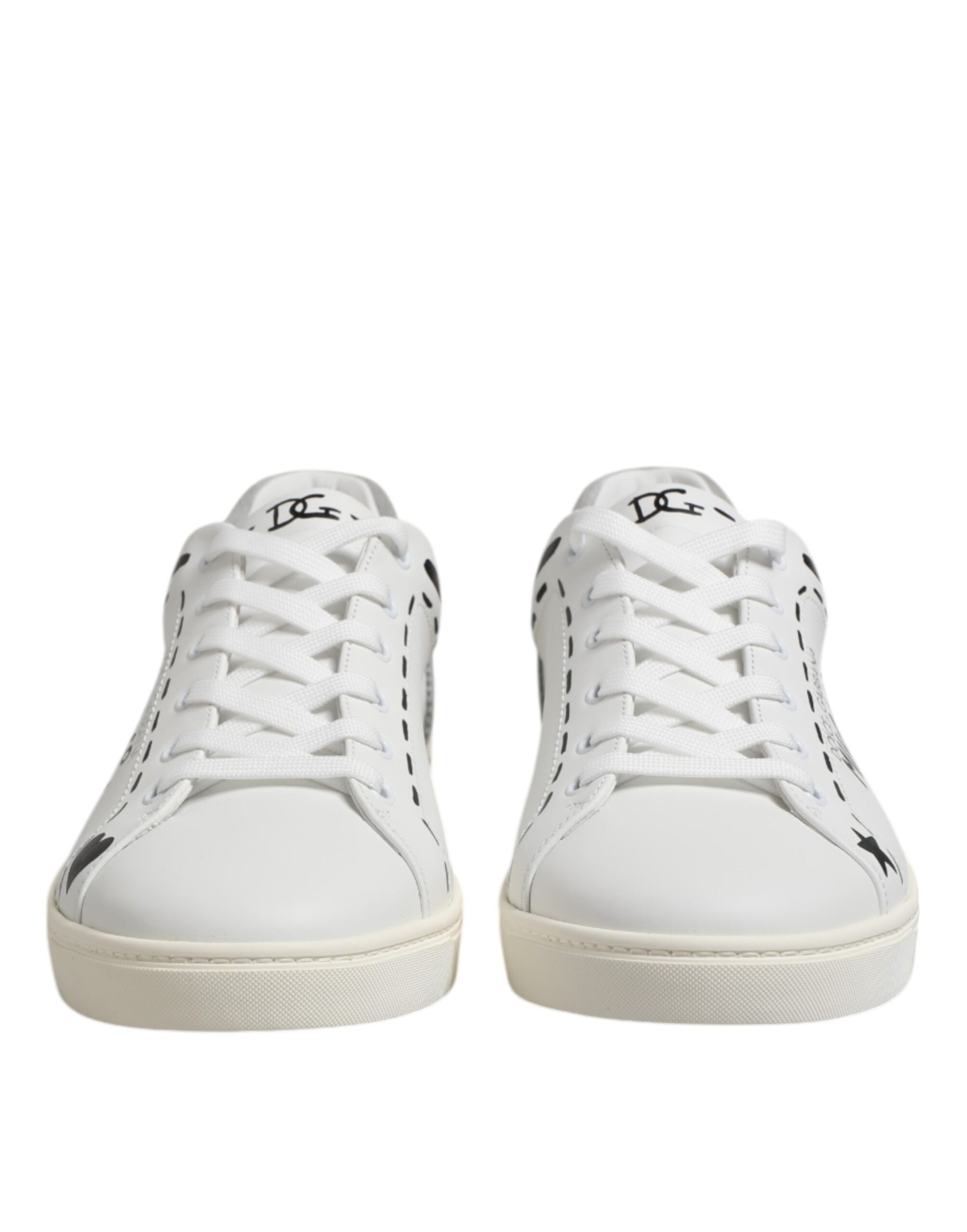 White Leather MILANO Low Top Sneakers Shoes
