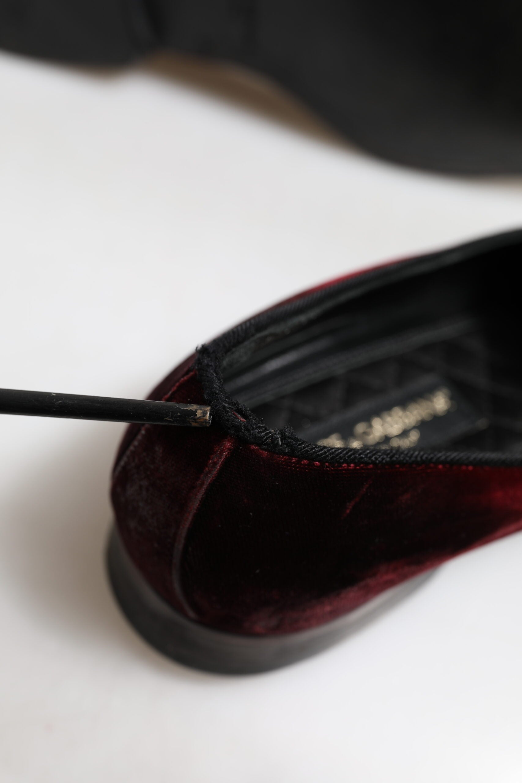Red Velvet Men Slip On Loafers Dress Shoes