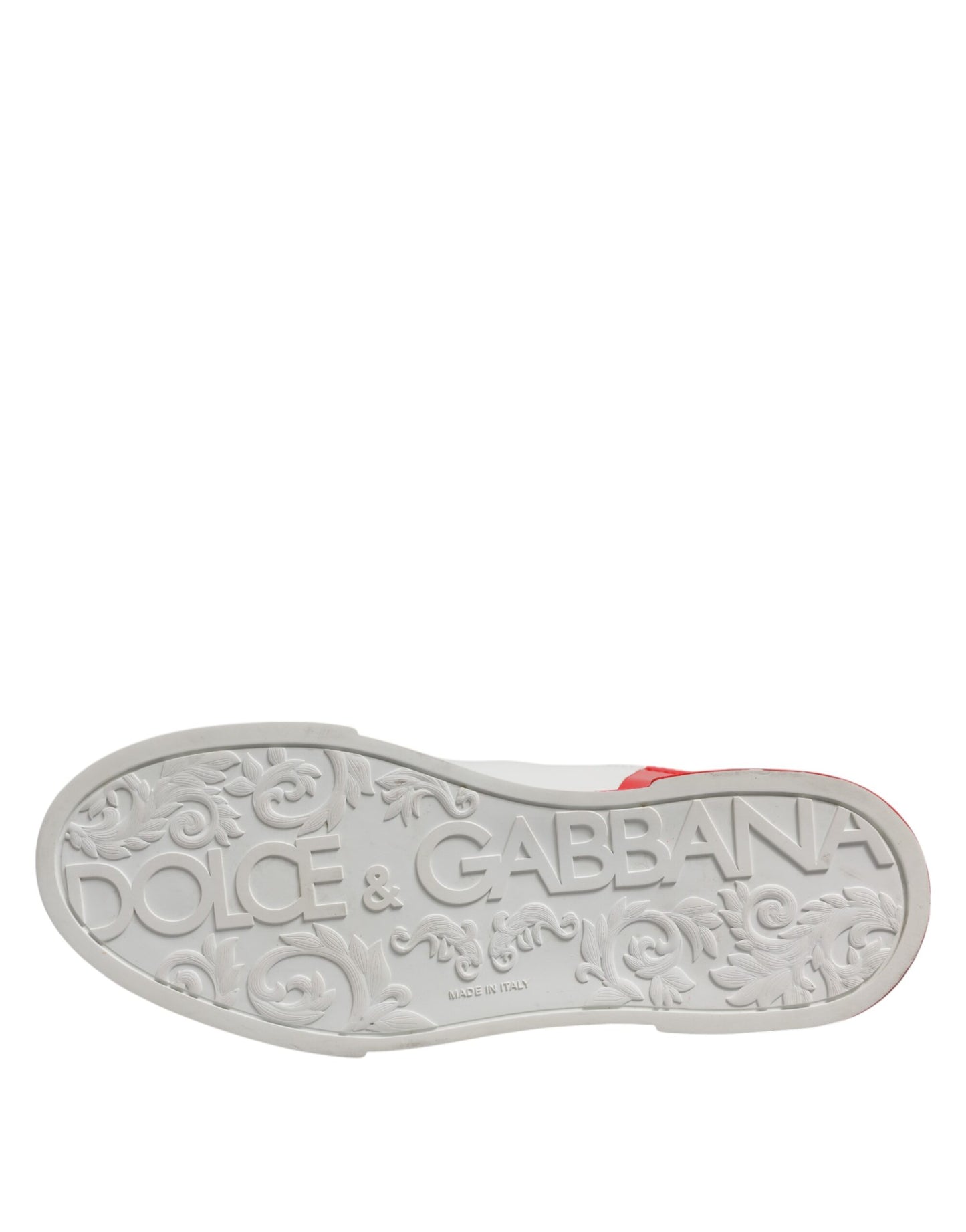 White Red Logo Low Top Leather Sneakers Shoes