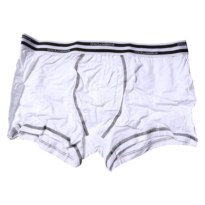 Calzoncillos bóxer regulares de algodón elástico blanco
