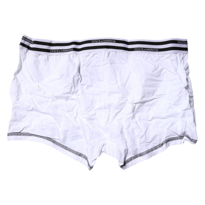 Calzoncillos bóxer regulares de algodón elástico blanco