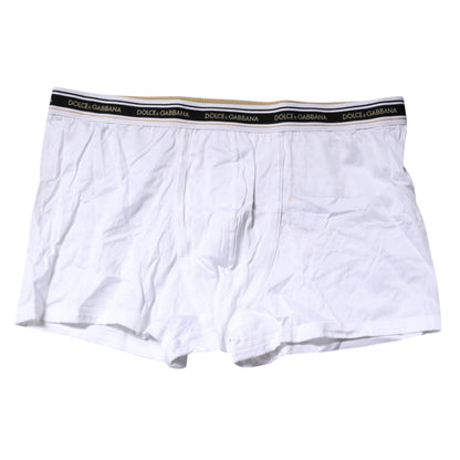 Calzoncillos bóxer regulares de algodón elástico blanco