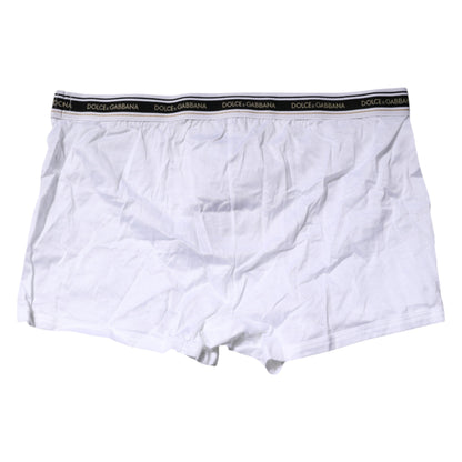 Calzoncillos bóxer regulares de algodón elástico blanco