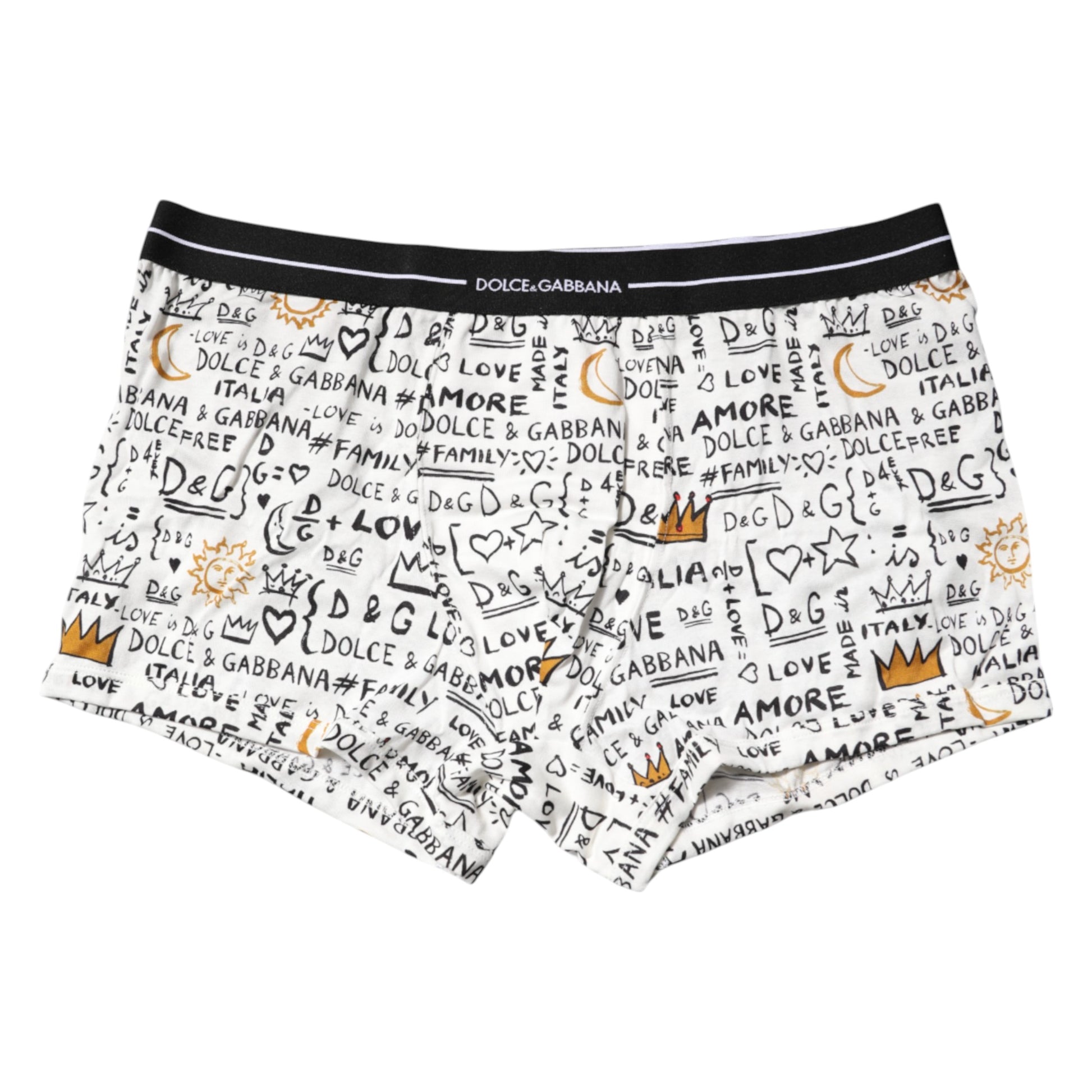 White Printed Cotton Regular Boxer Underwear