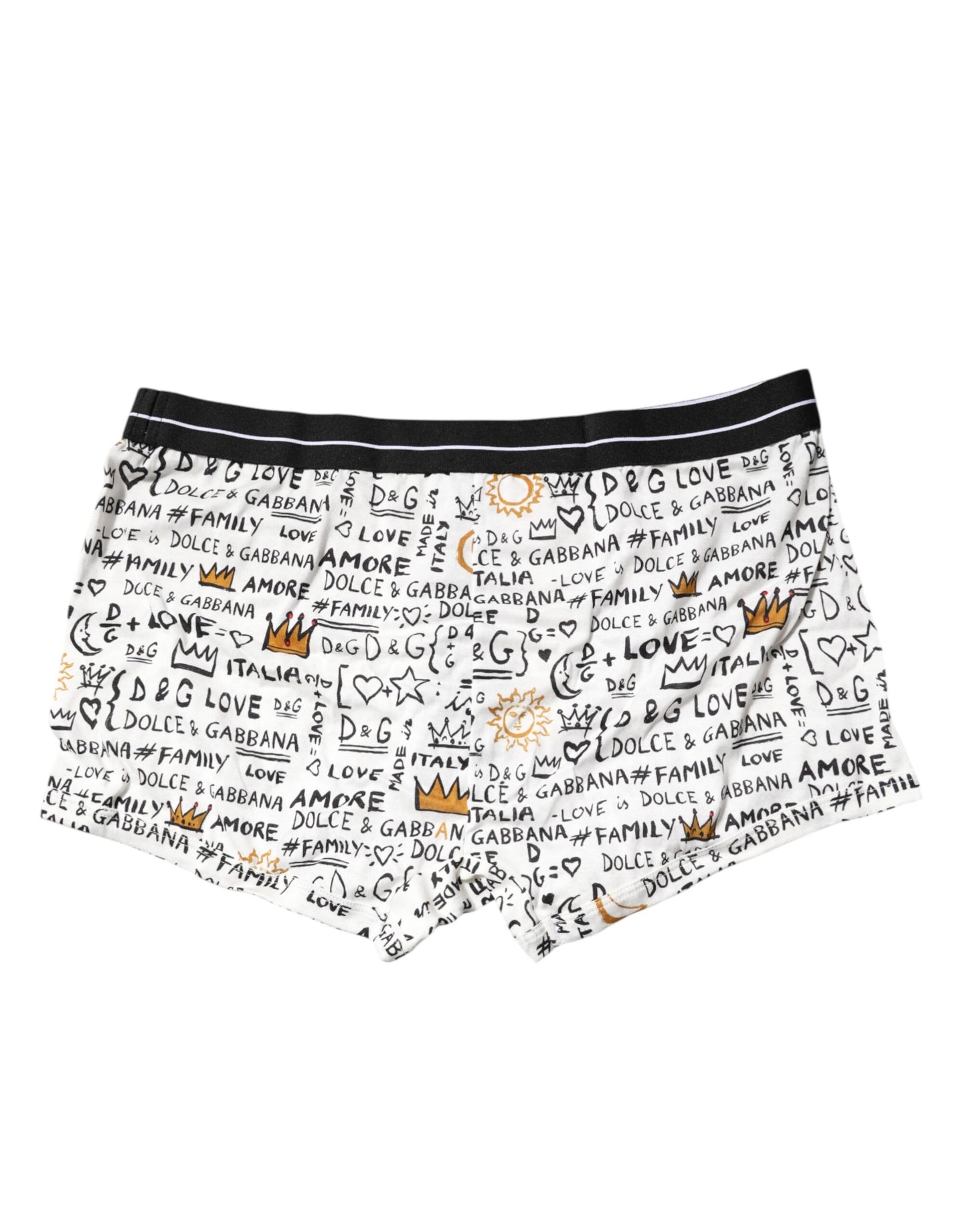 White Printed Cotton Regular Boxer Underwear