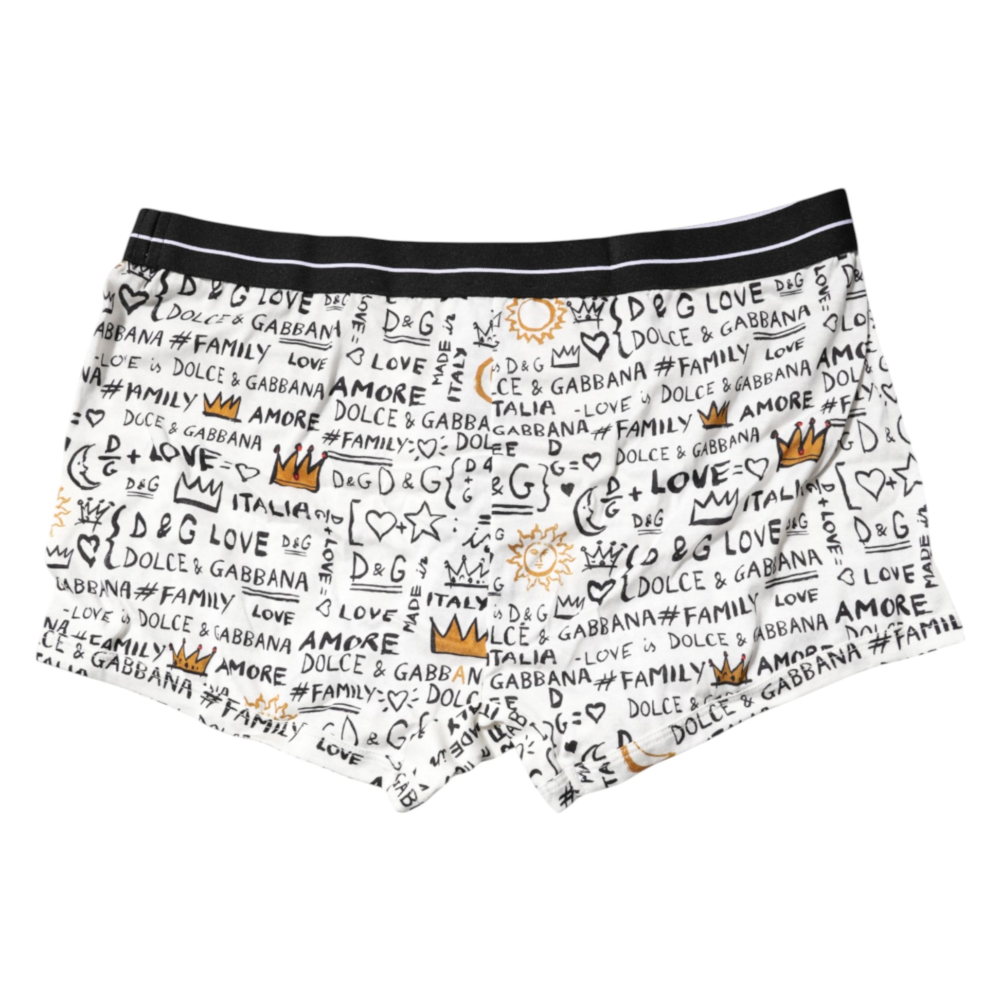 White Printed Cotton Regular Boxer Underwear