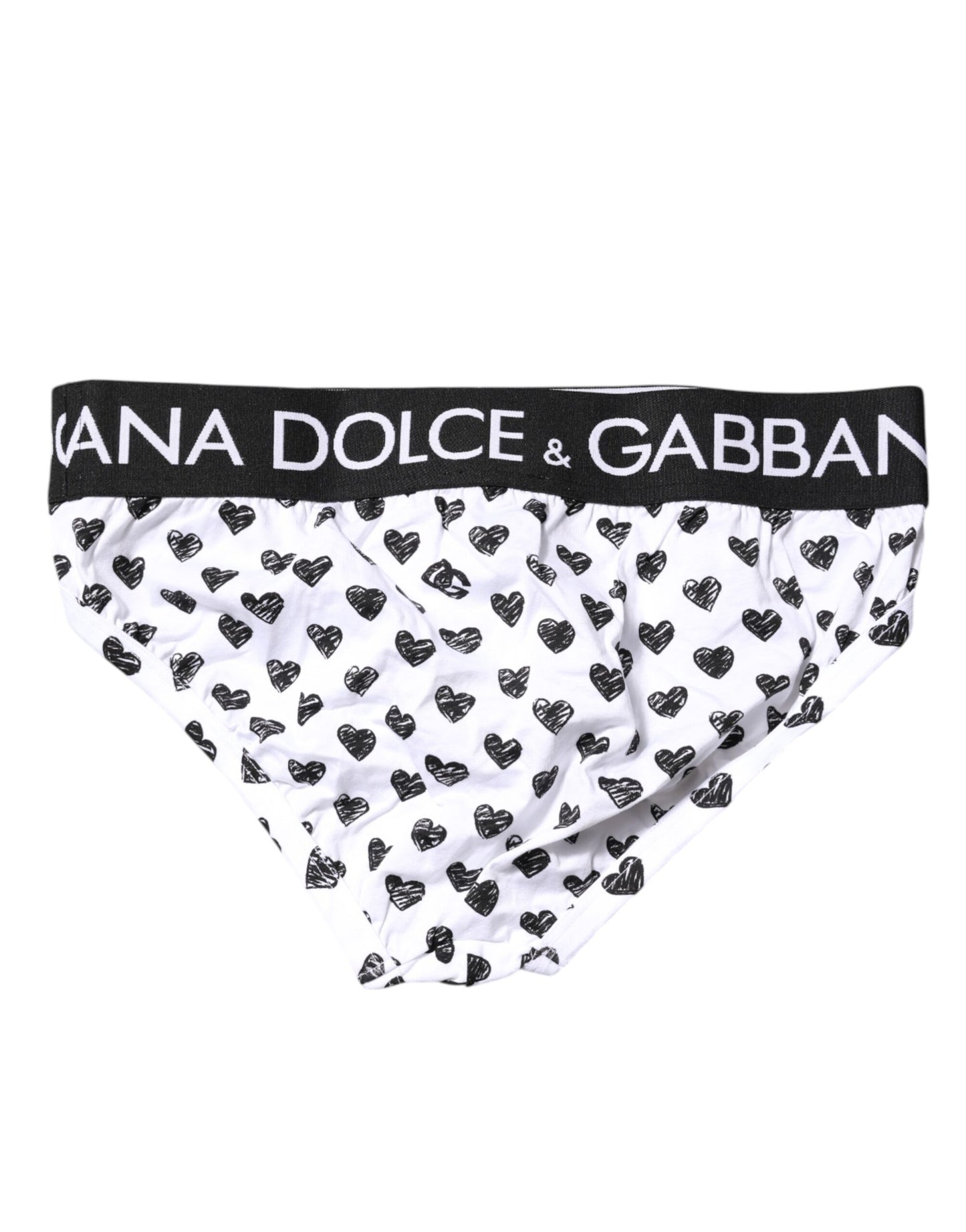 White Heart Printed Regular Brief Underwear