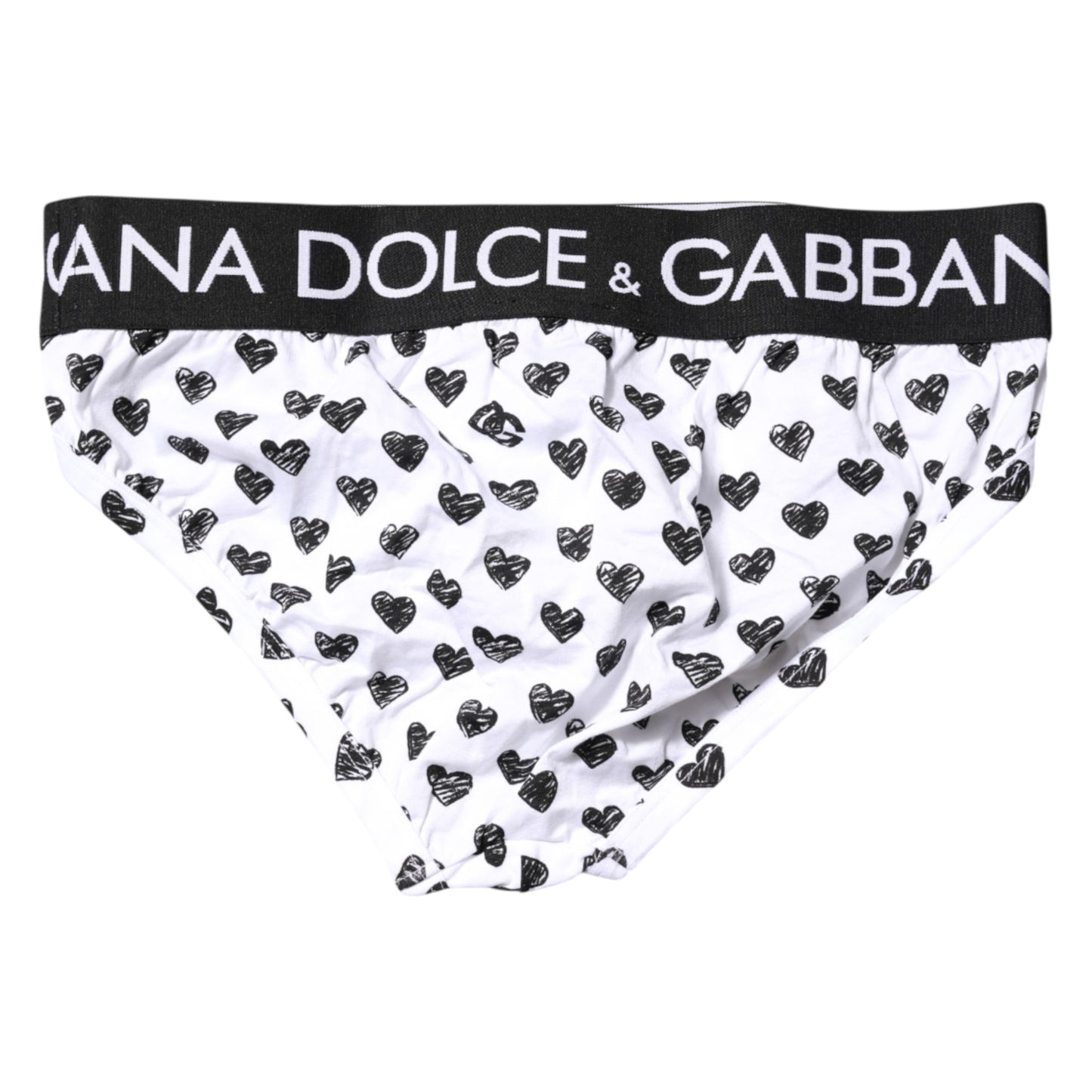 White Heart Printed Regular Brief Underwear