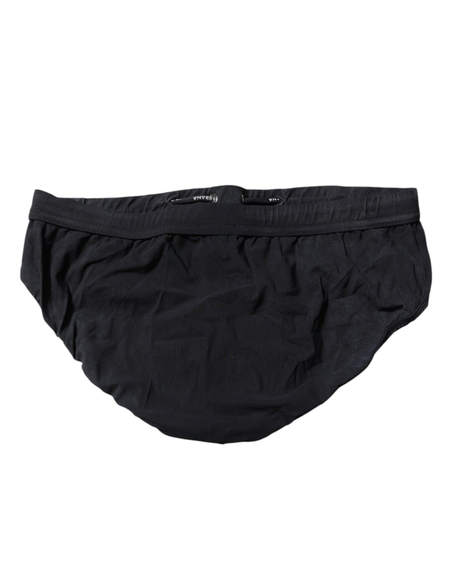 Black Drawstring Men Beachwear Brief Swimwear