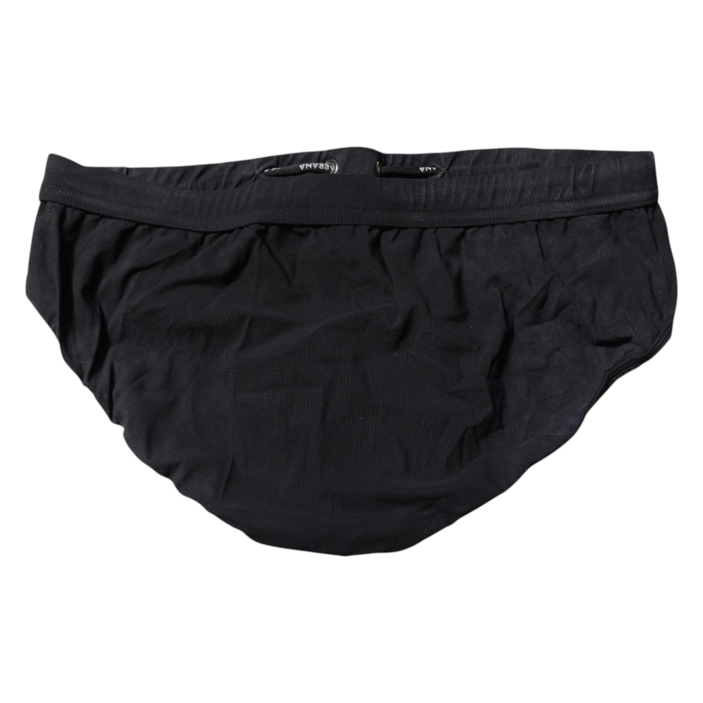 Black Drawstring Men Beachwear Brief Swimwear