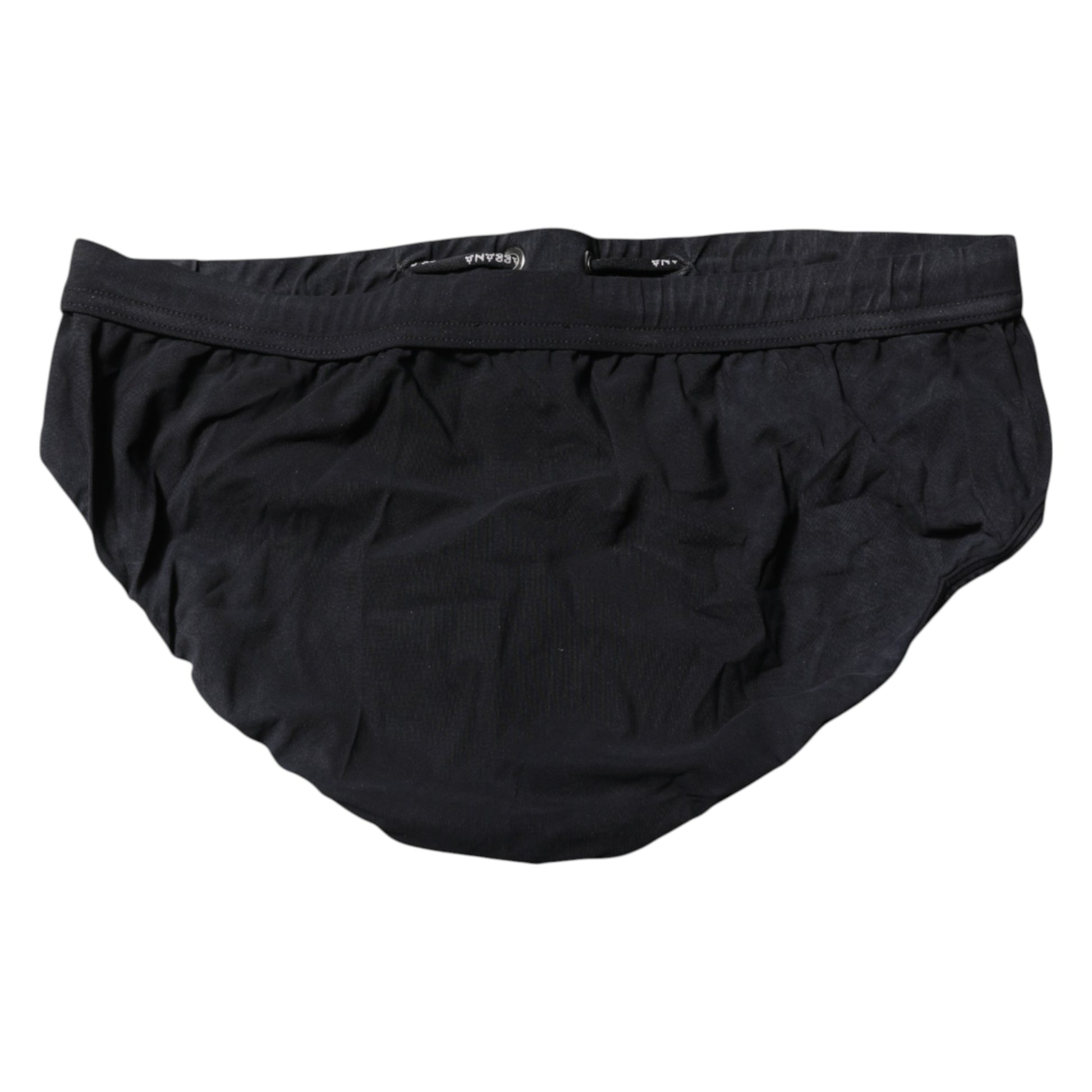 Black Drawstring Men Beachwear Brief Swimwear