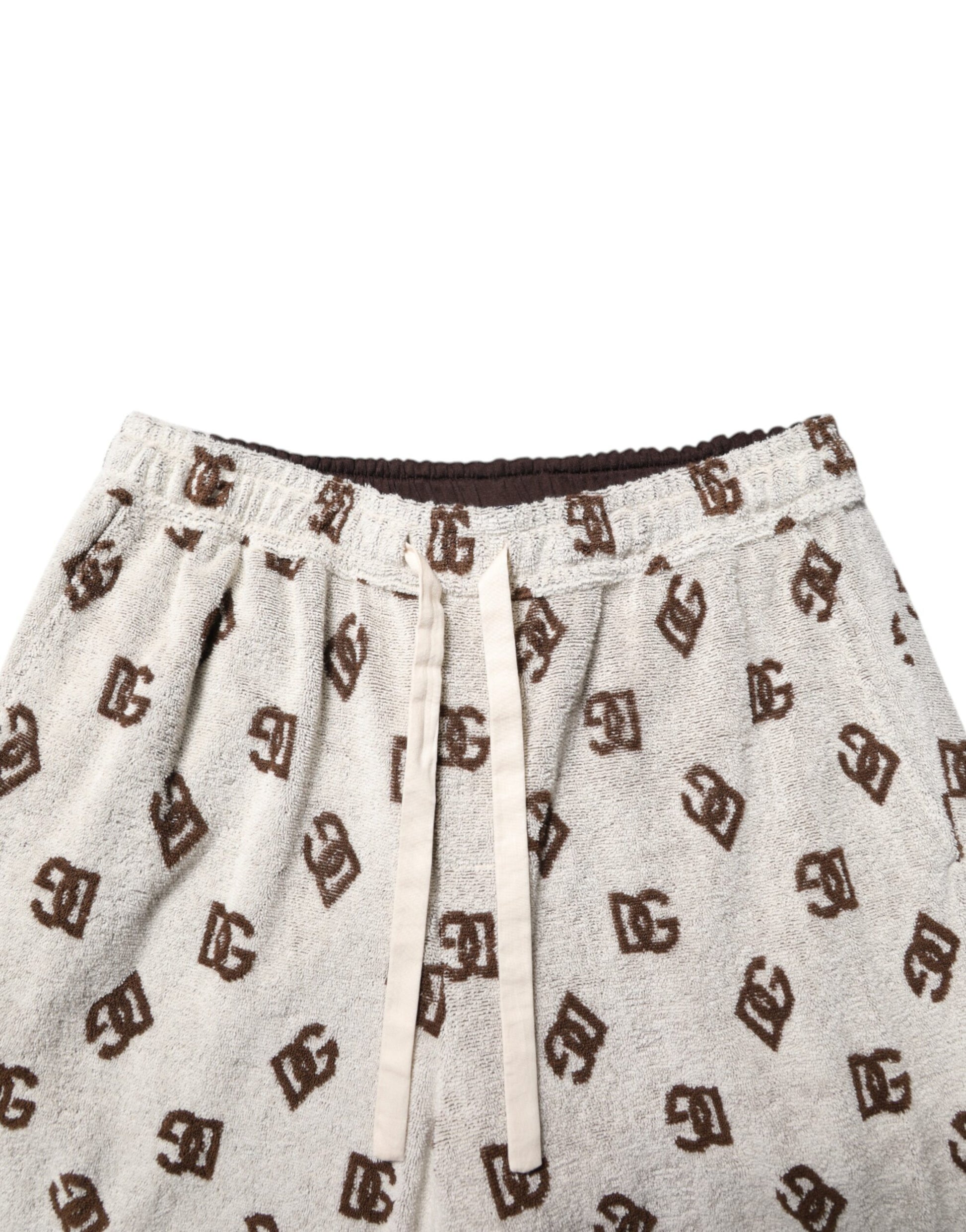 White Logo Print Jogger Men Sweatpants Pants