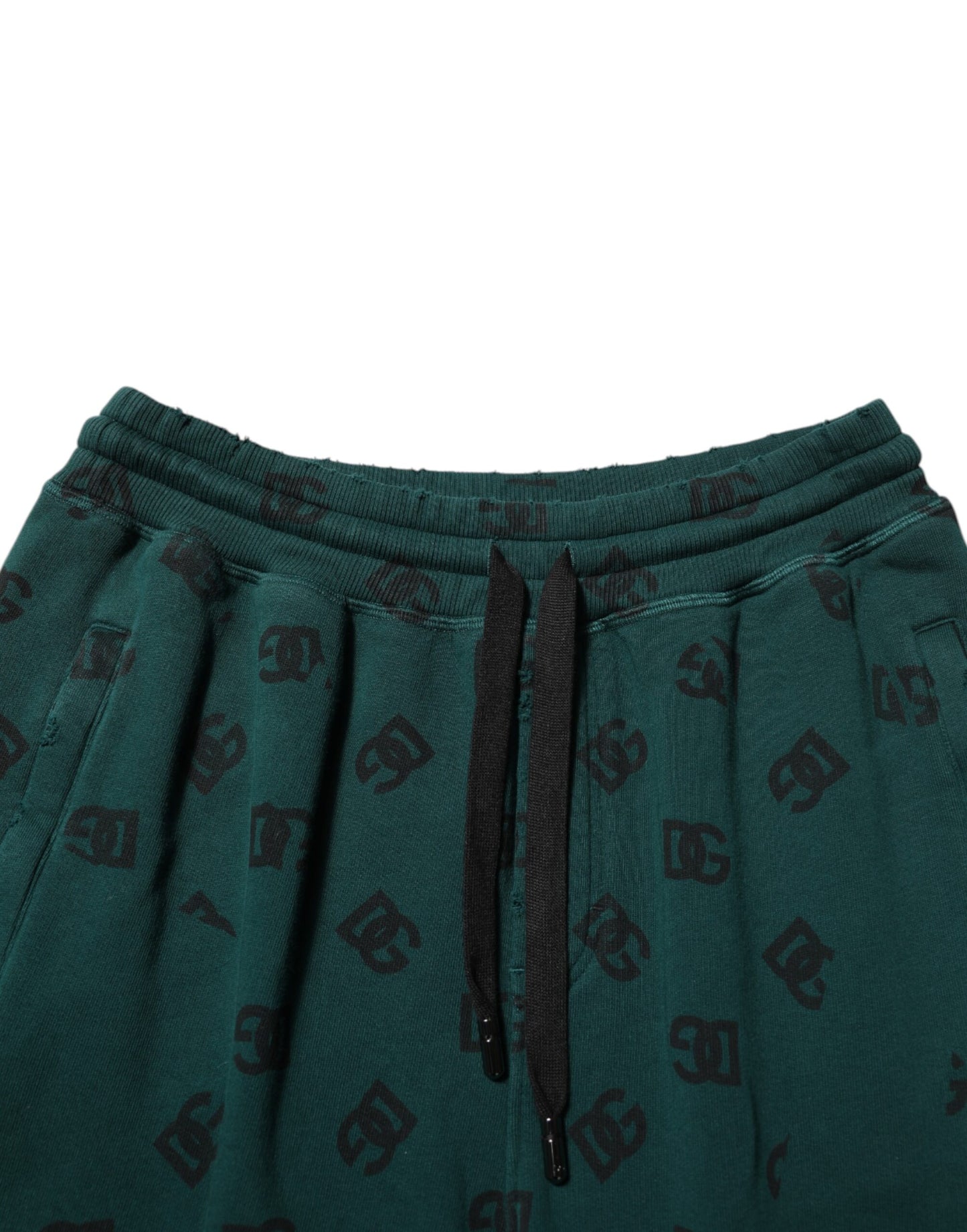 Green Logo Print Jogger Men Sweatpants Pants