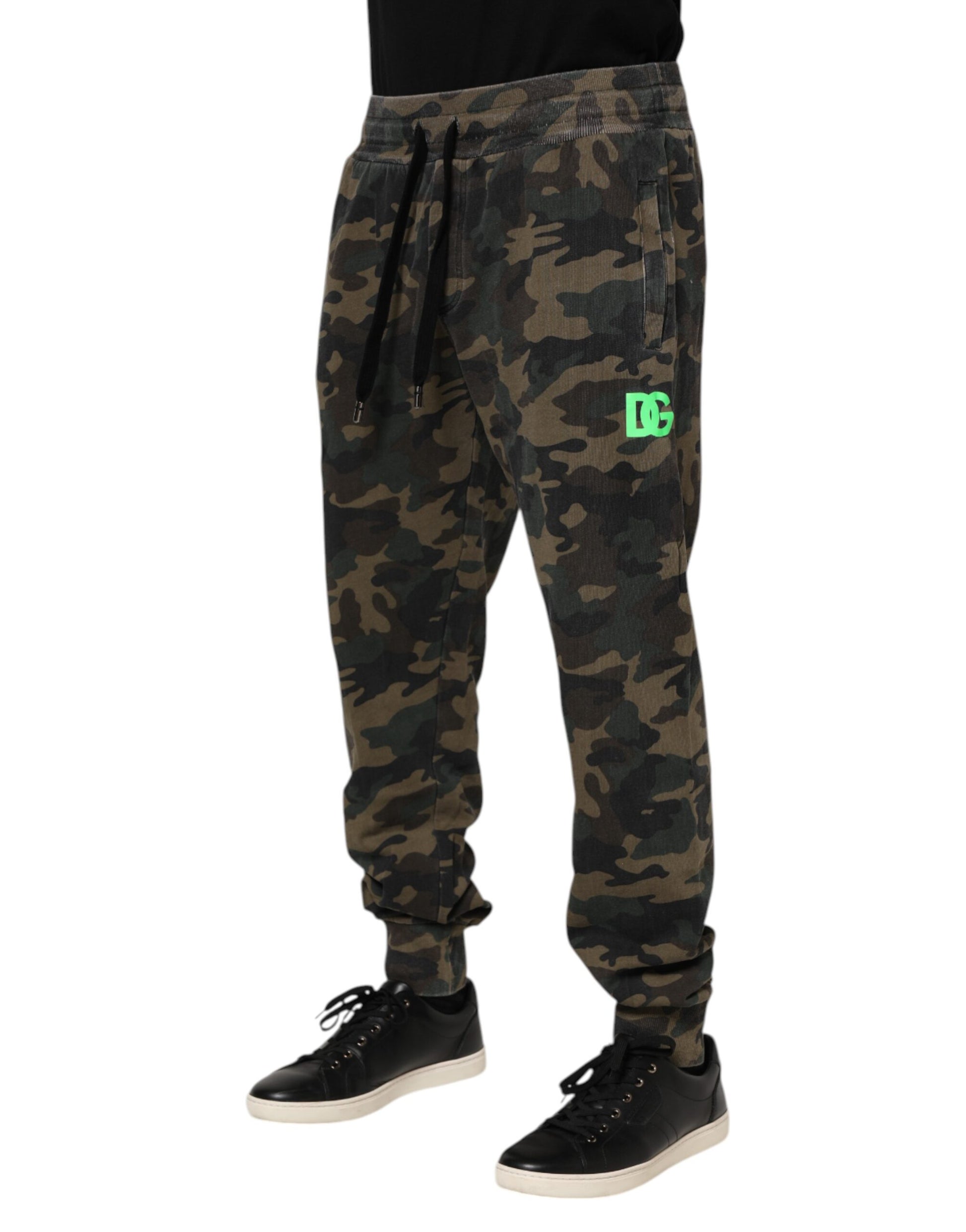 Brown Camouflage Cotton Men Jogger Pants