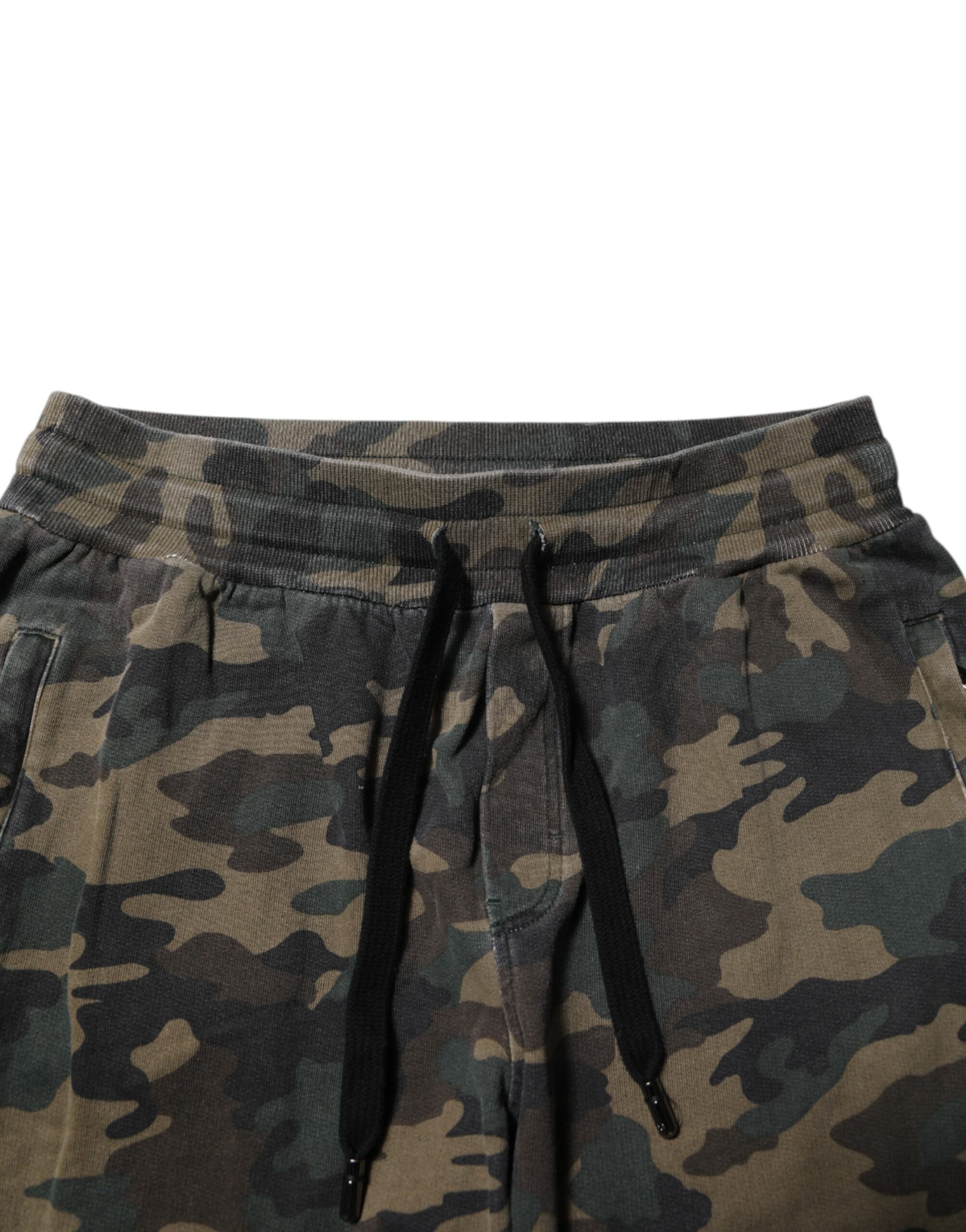 Brown Camouflage Cotton Men Jogger Pants