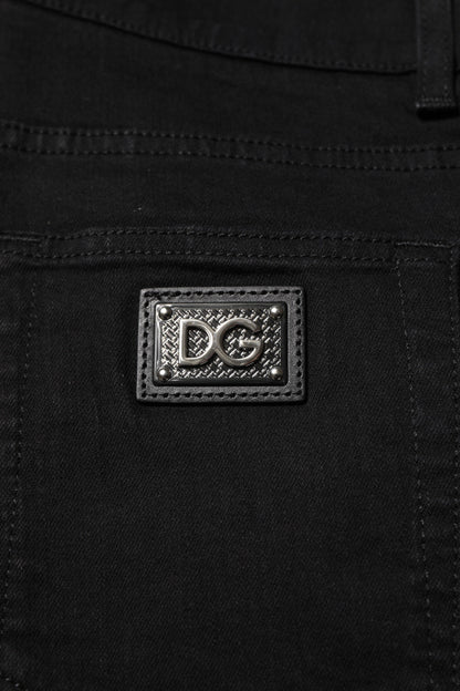 Dark Blue Cotton Logo Plaque GOLD Denim Jeans