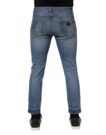 Blue Cotton Logo Plaque COMFORT Denim Jeans