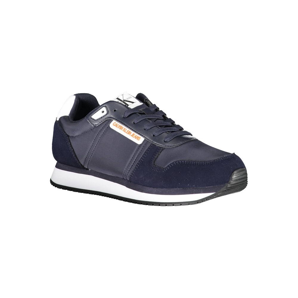 Blue Polyester Sneaker