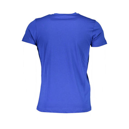 Camiseta azul de algodón