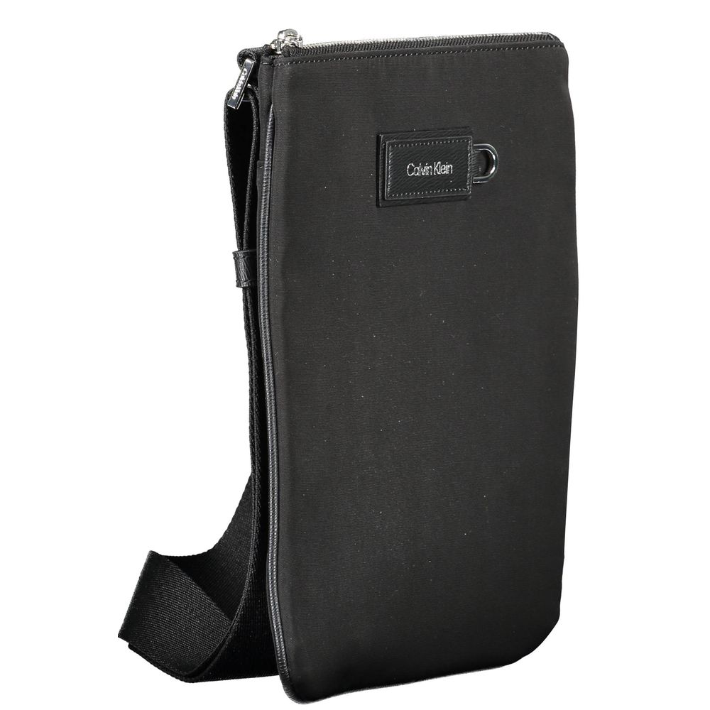 Bolso bandolera de poliéster negro