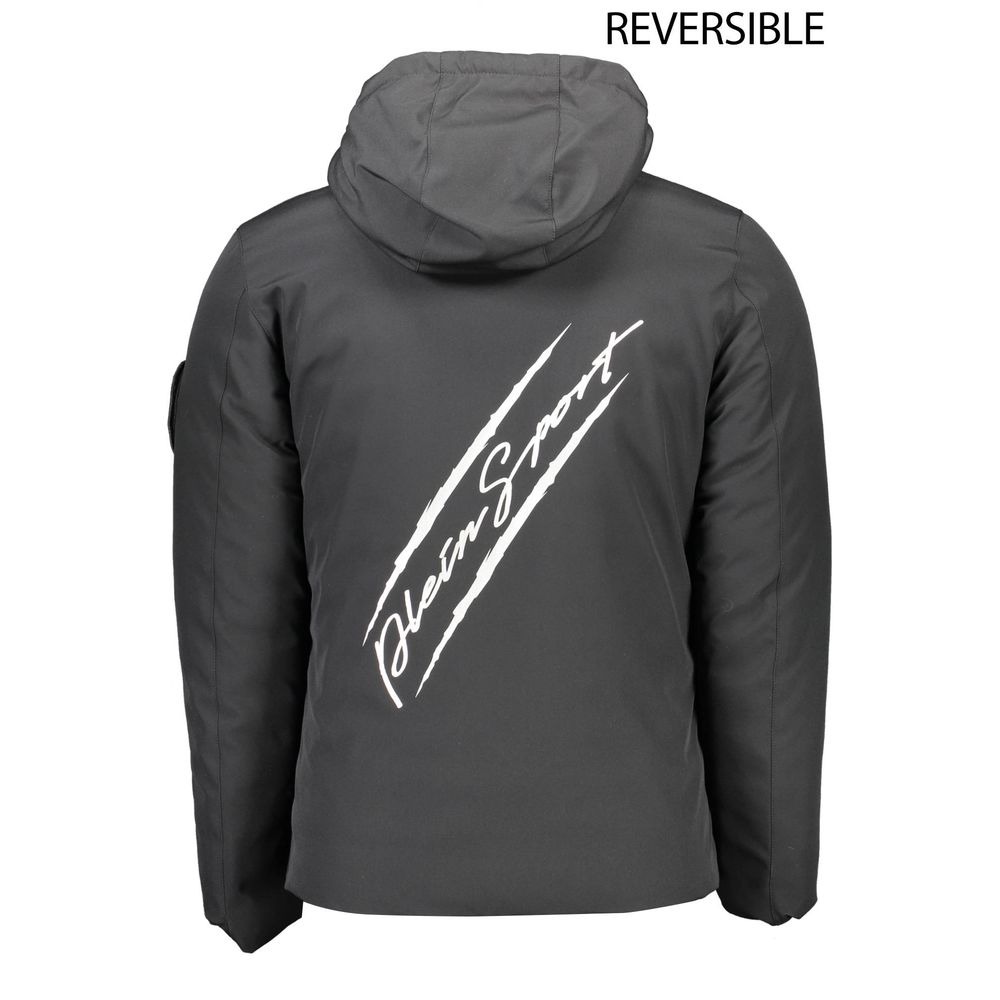 Chaqueta negra de poliéster