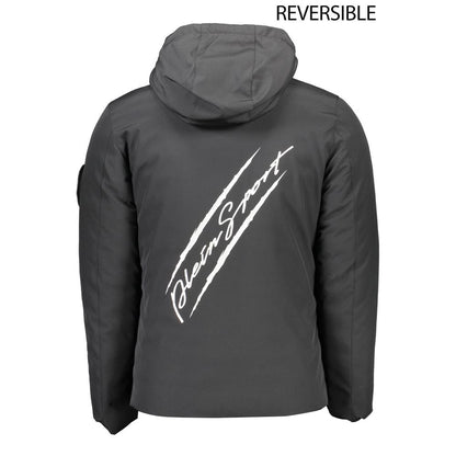 Chaqueta negra de poliéster